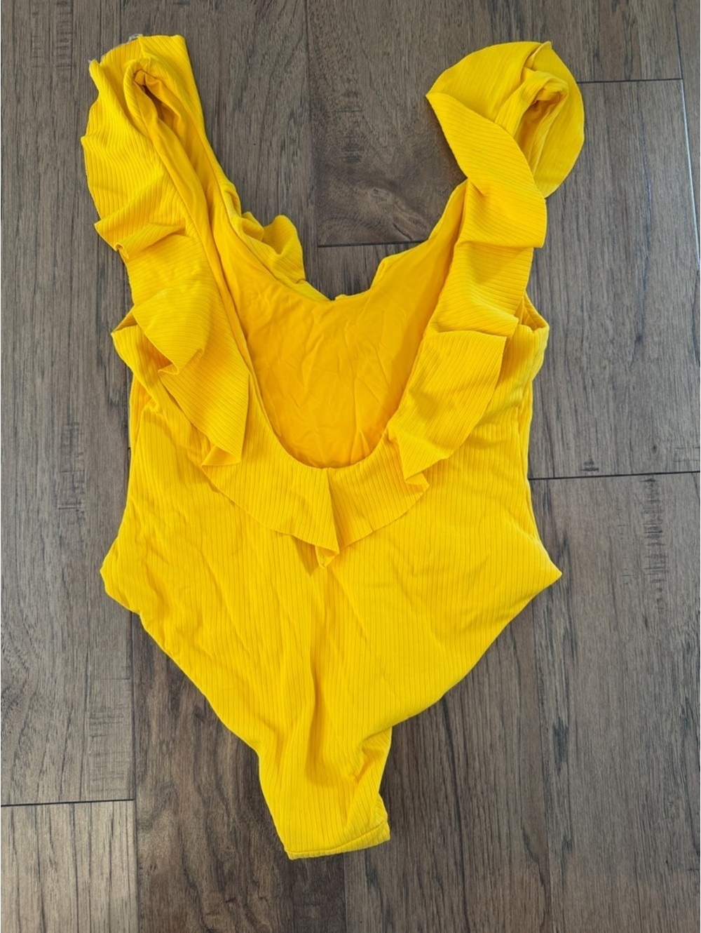Eberjey Loreta One-Piece Swimsuit in Golden Yellow Sunflower, Size L/G, New w/o